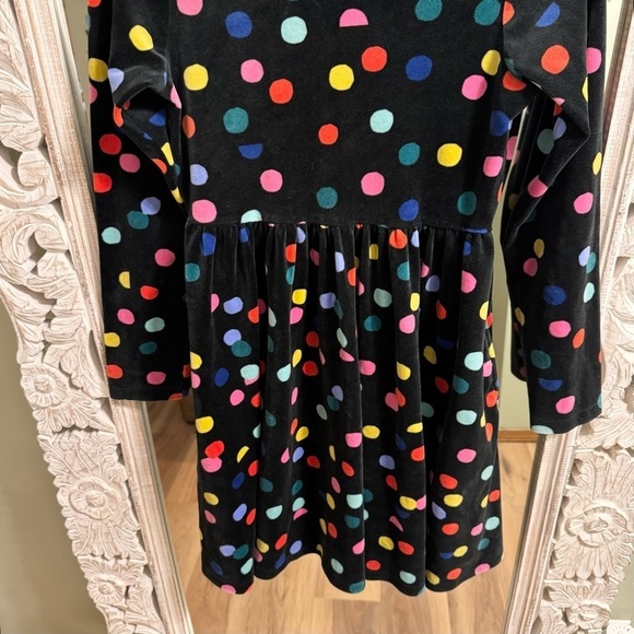 Girls Hanna Anderson Velvet Dot dress in size 12 - Picture 2 of 8